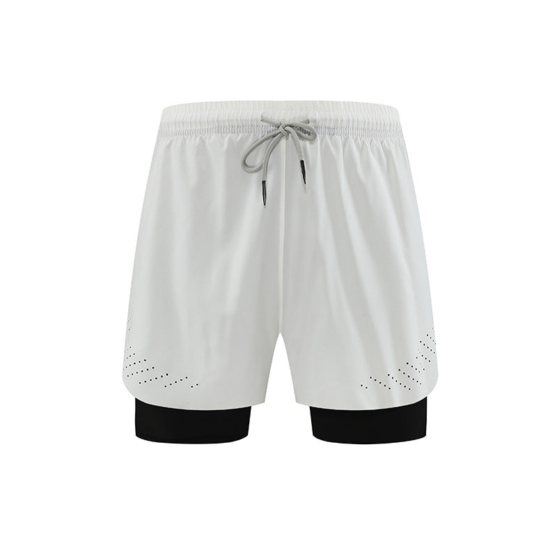 Double-layer Professional Running Shorts Quick-drying Breathable Fitness Shorts - Zalixer