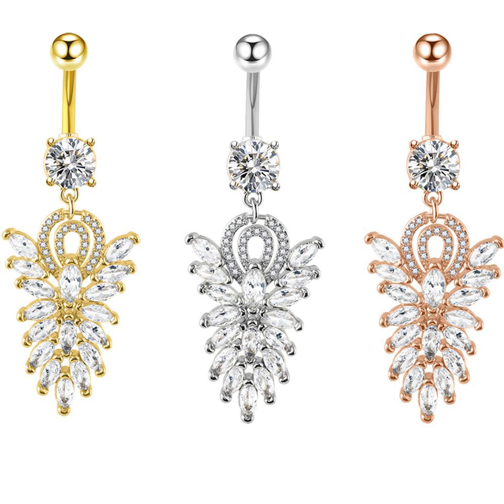 New Belly Button Ring Fashionable And Sexy Belly Button Nail Zircon