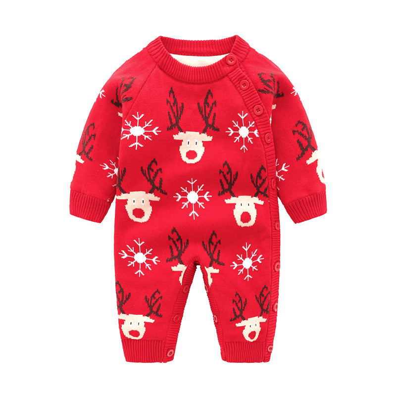 Newborn Baby Clothes Baby Crawling Clothes Thickening Out Baby Harness - Zalixer