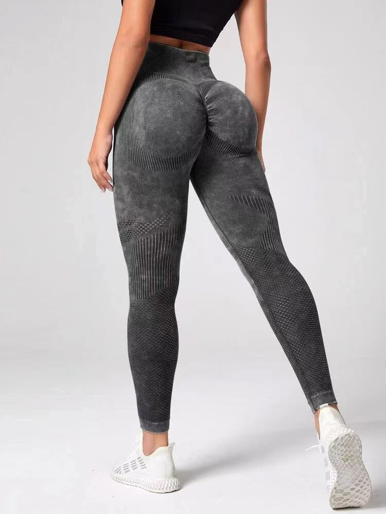 Hollow Design Seamless Leggings High Waist Hip Lifting Running Sports Fitness Yoga Pants Fashion Womens Clothing - Zalixer