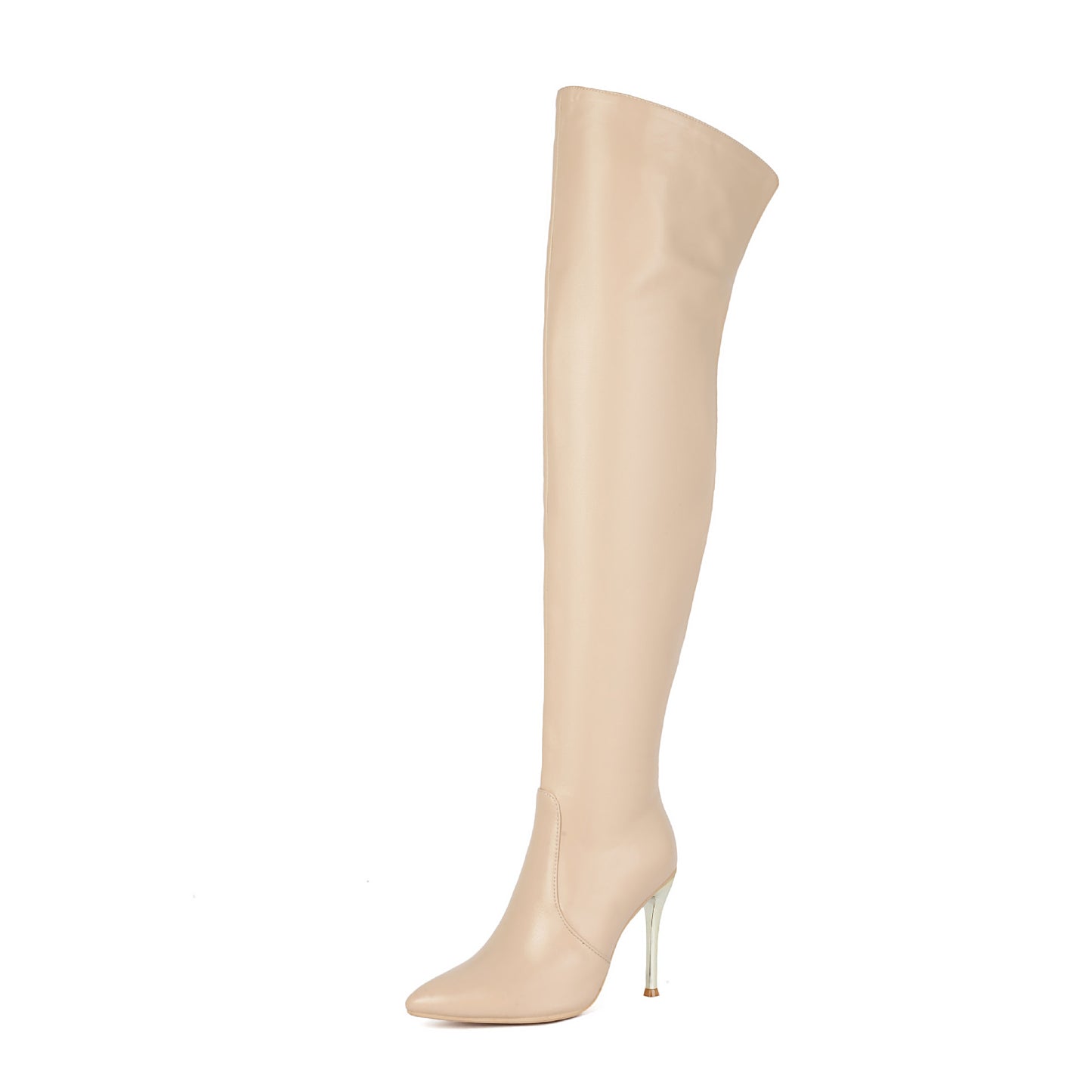 Womens Pointed-toe Stiletto-heeled Over-the-knee Boots - Zalixer