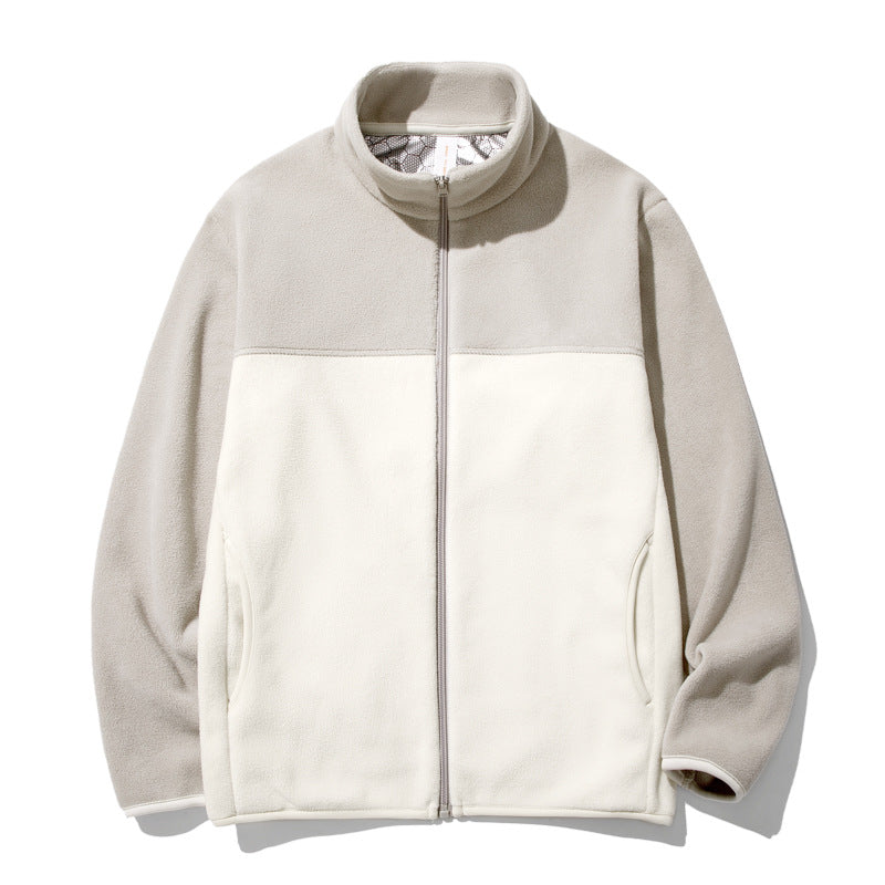 Mens StandUp Collar Fleece Jacket