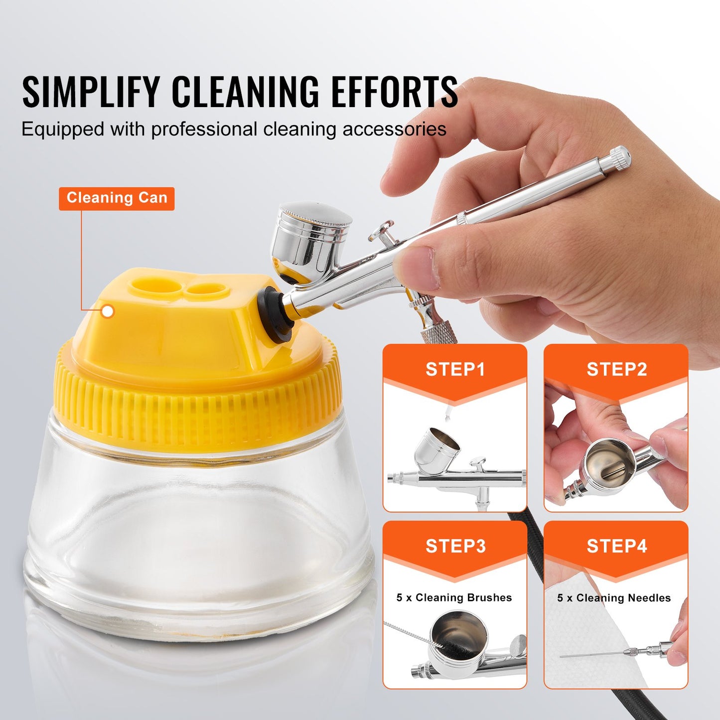 Airbrush-Set, Luftkompressor Mit Doppellüfter, Professionelles Airbrush-System-Set Mit 3 Airbrushes, Halter, Farbmischrad, Reinigungsbürsten-Set, Airbrush-Set Für Kunst, Nägel, Kekse, Make-up, K - Zalixer