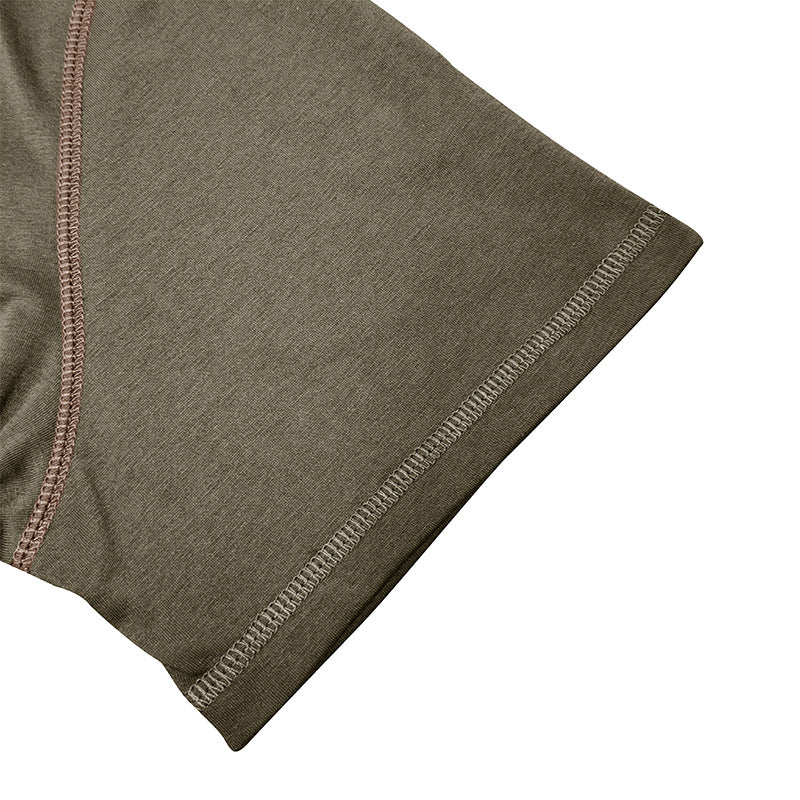 Men's Short-Sleeved Polo Shirt Summer Button V-Neck Top