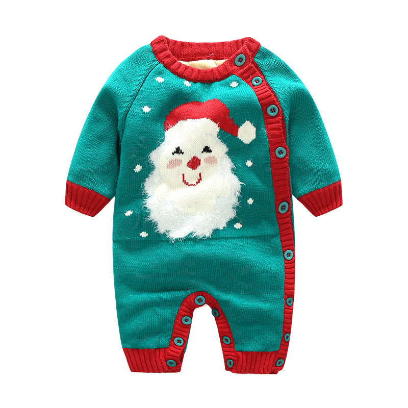 Newborn Baby Clothes Baby Crawling Clothes Thickening Out Baby Harness - Zalixer