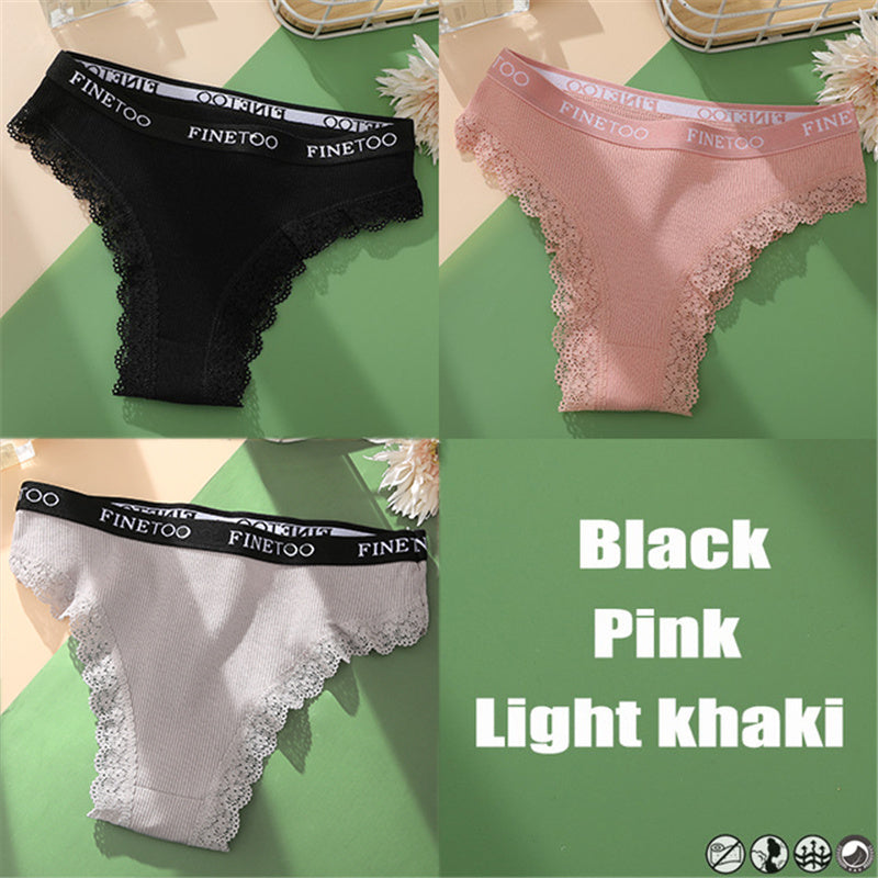 Ladies Briefs High Slit Lace Panties - Zalixer