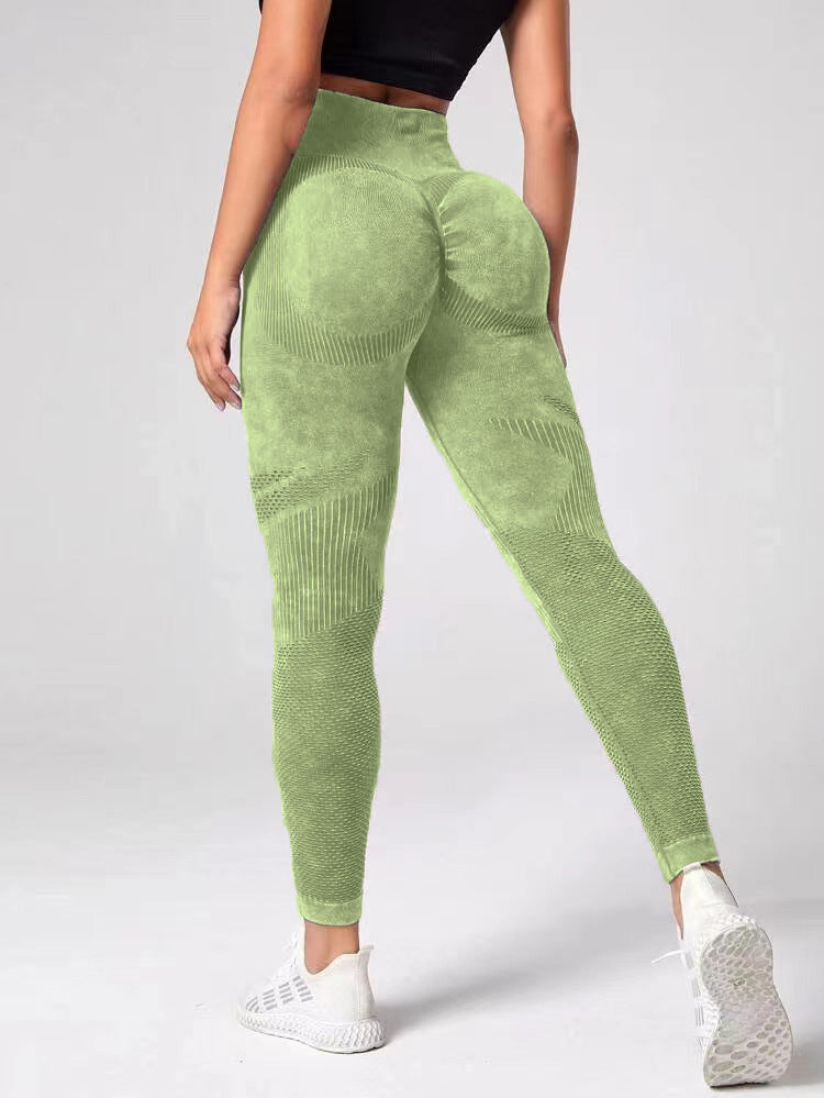 Hollow Design Seamless Leggings High Waist Hip Lifting Running Sports Fitness Yoga Pants Fashion Womens Clothing - Zalixer
