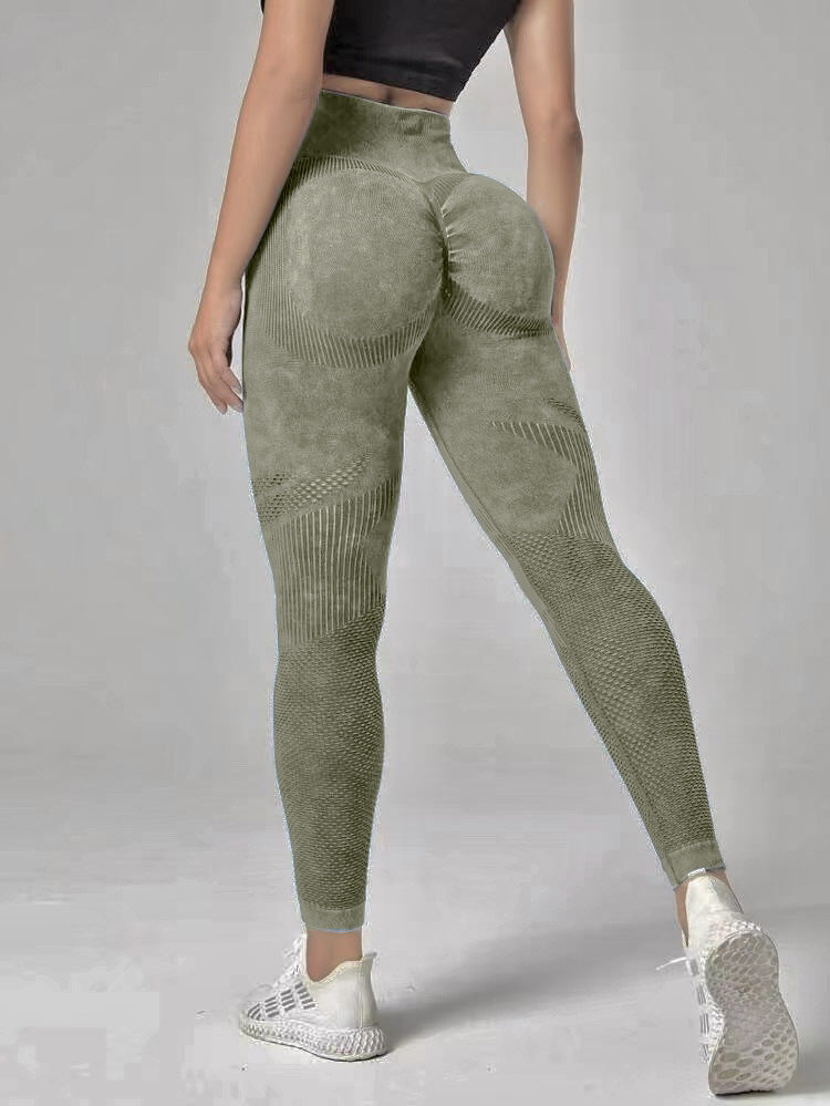 Hollow Design Seamless Leggings High Waist Hip Lifting Running Sports Fitness Yoga Pants Fashion Womens Clothing - Zalixer