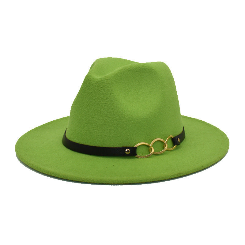 Women's Woolen Top Hat Belt Accessories - Zalixer