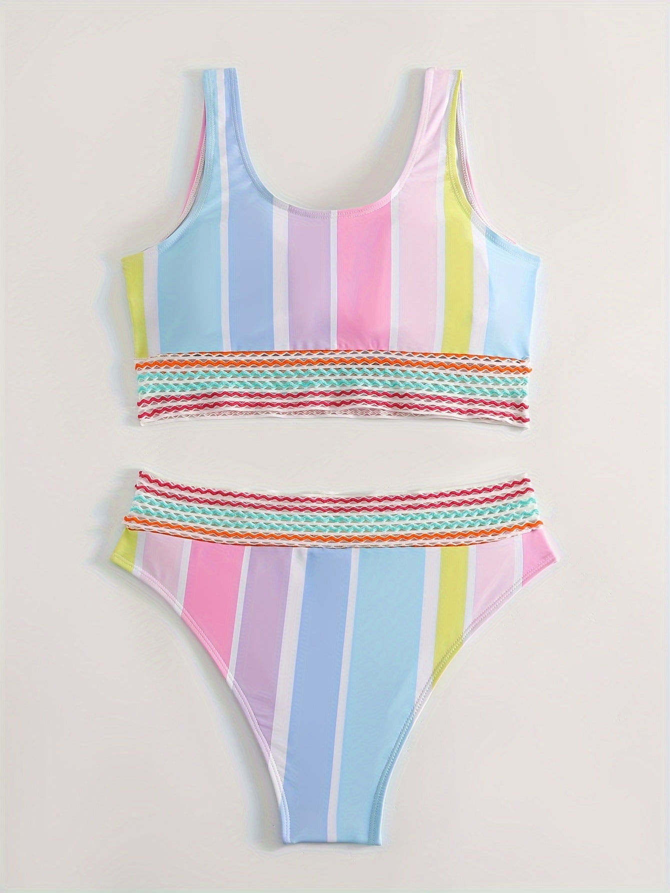 Swimwear Women's Sports Casual Striped Bikini - Zalixer