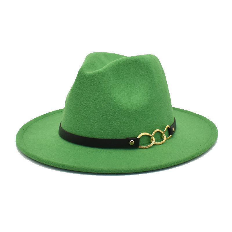 Women's Woolen Top Hat Belt Accessories - Zalixer