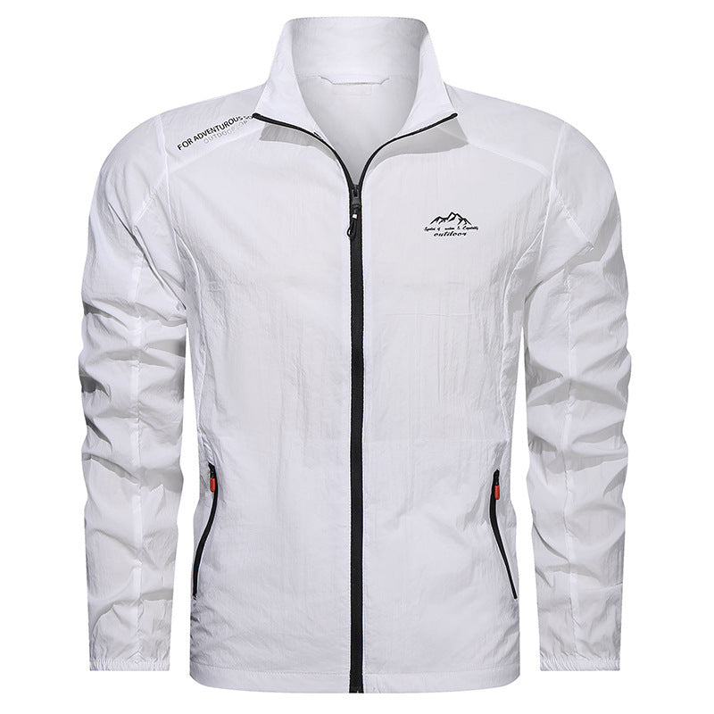 Men's Ultra-thin Stand Collar Sun-protective Clothing Quick-drying Breathable Sports Jacket