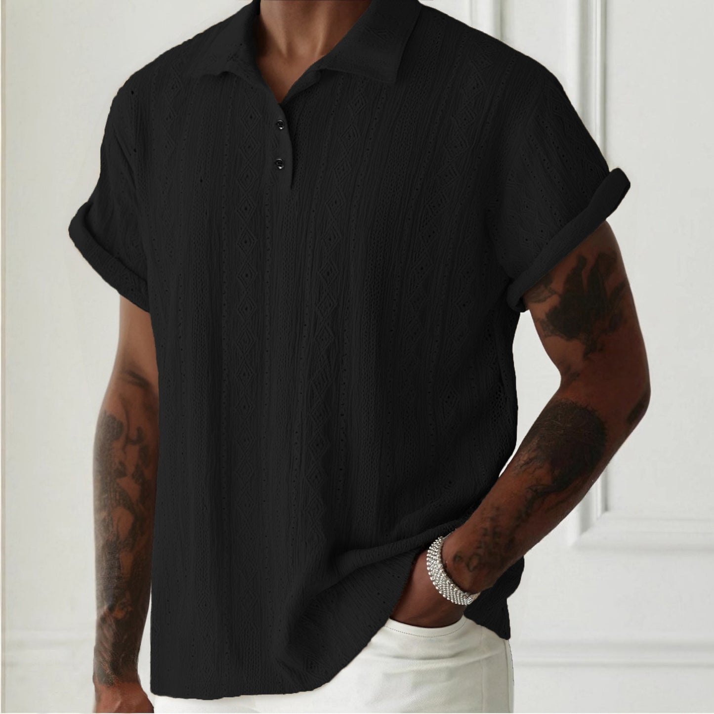 Men's Breathable Hollow-out Lightweight Casual Top