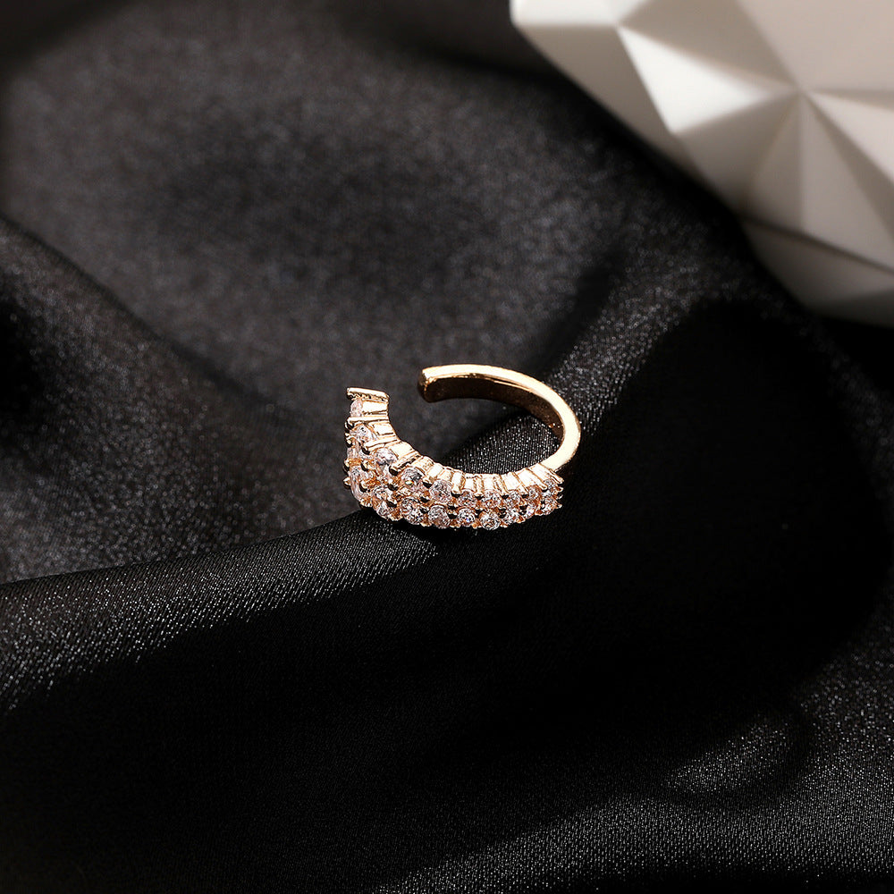 Inlaid Zircon Personalized Without Piercings Earrings Jewelry