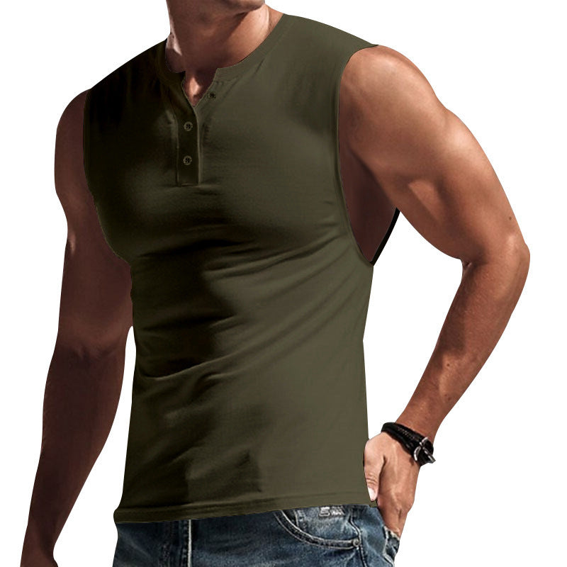 Men's Clothing Light Board Solid Color Summer Sports Vest