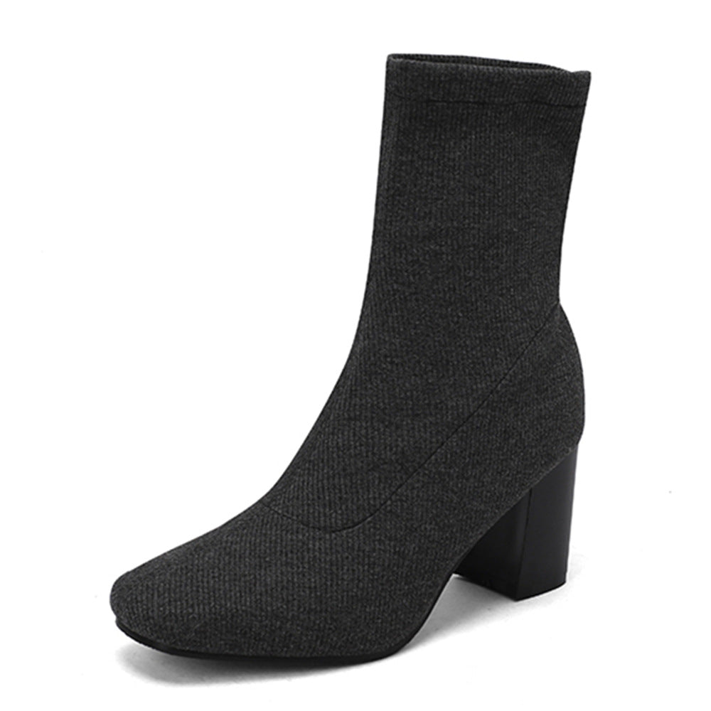 Womens Colorful Stretch Fabric Ankle Boots - Zalixer