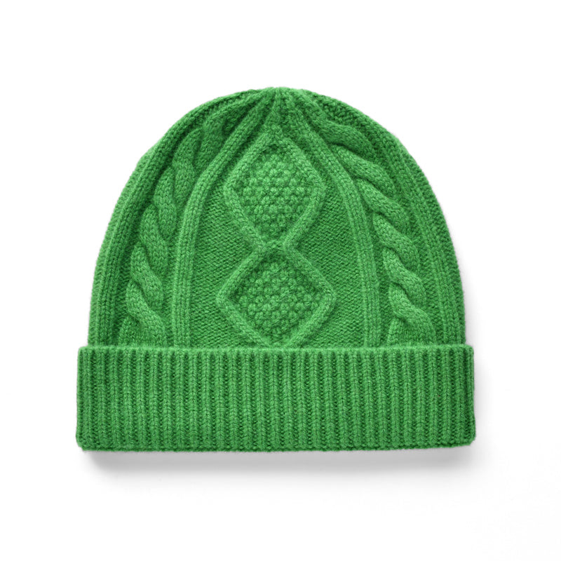Lady With Diamond Twist Wool Hat - Zalixer