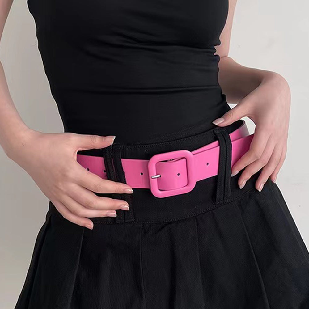 Fashion Personality Women's Wide Belt Simple High Sense Belt Dress Pants Accessories - Zalixer