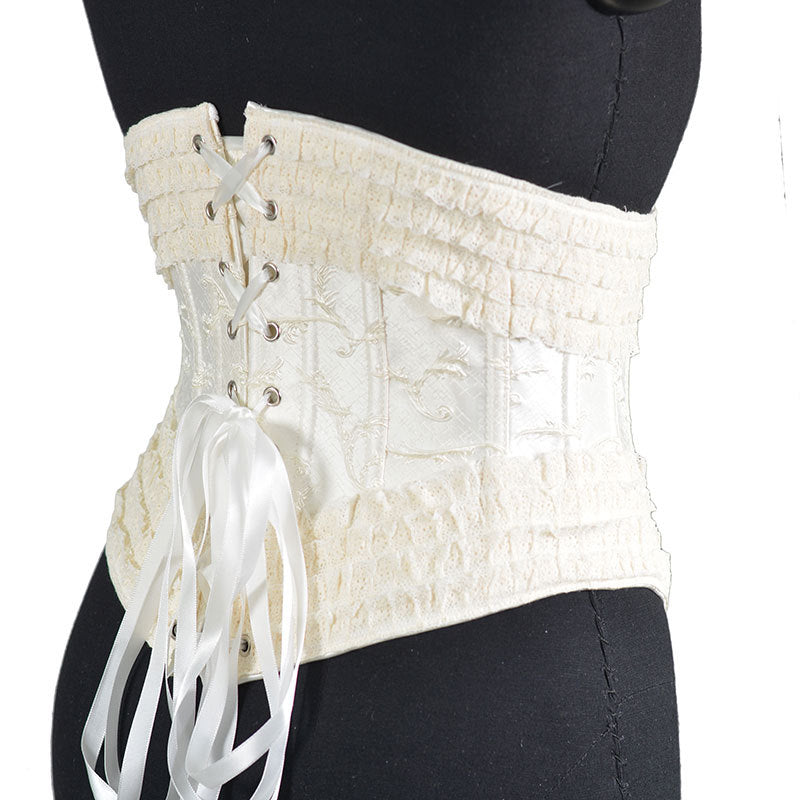 30cm Long 5-button Fishbone Lolita Lace Waist Seal - Zalixer