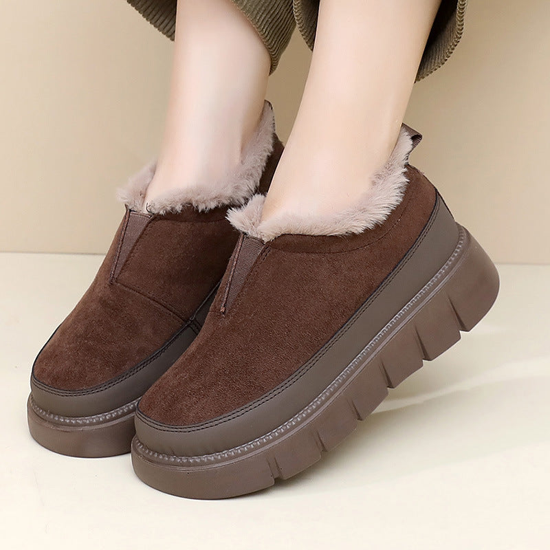Womens Soft-soled Thickened Insulated Snow Boots - Zalixer