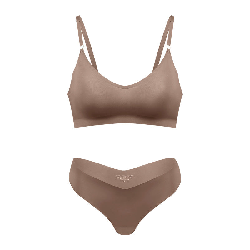 Women's V-neck Breathable Underwear Bra Panties Set - Zalixer