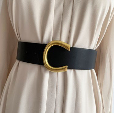 Black Women's Accessories Female Wide Belt - Zalixer