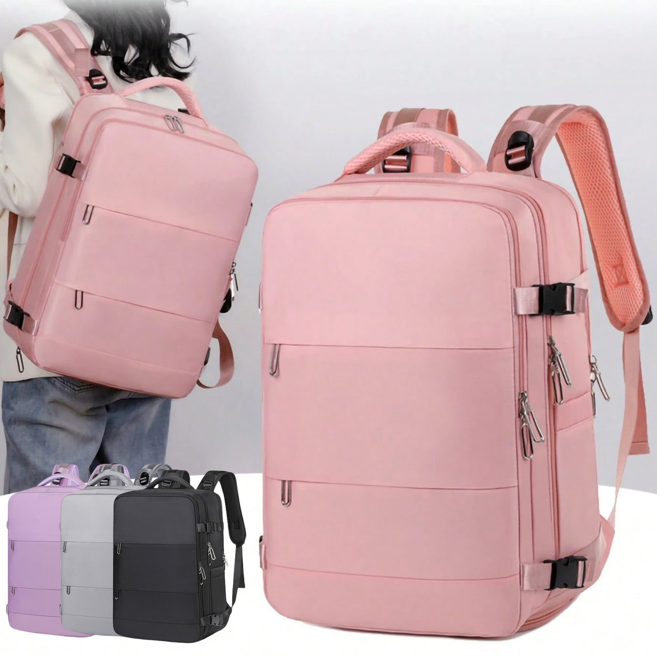New Travel Backpack Female Large-capacity Dry And Wet Luggage Travel Bags Computer Backpack College Students Bag - Zalixer