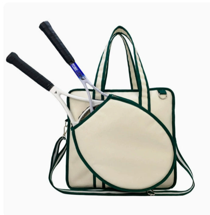 Fashion Striped Hand-carrying Crossbody Shoulder Tennis Pack