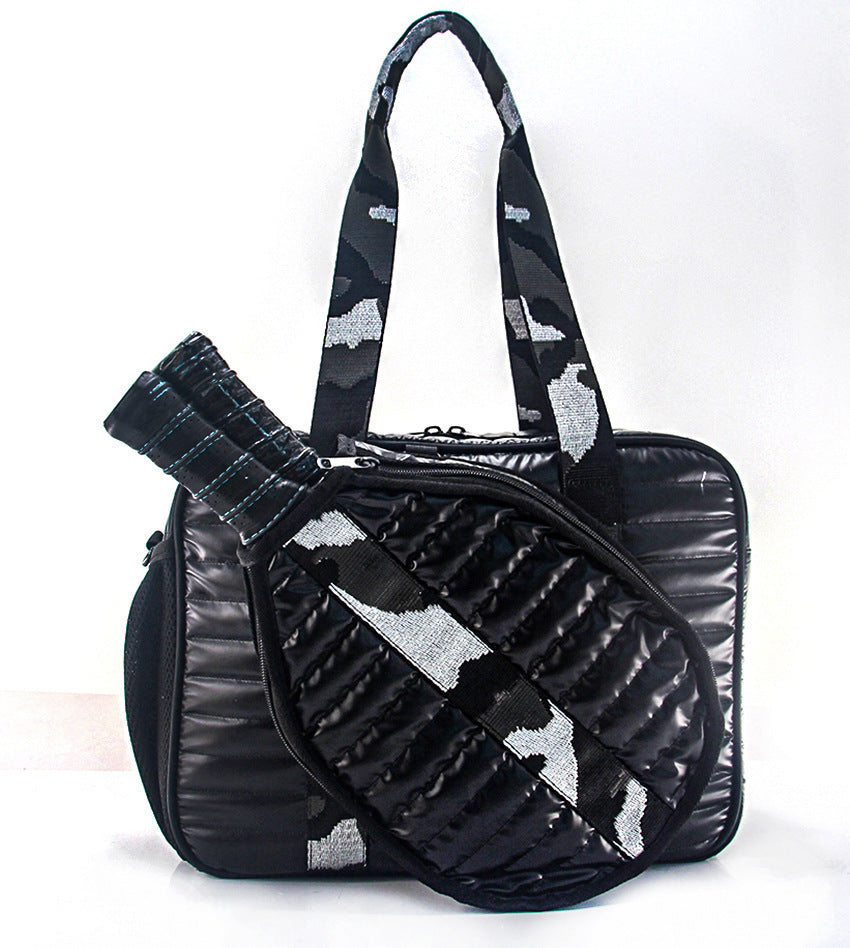 Fashion Striped Hand-carrying Crossbody Shoulder Tennis Pack