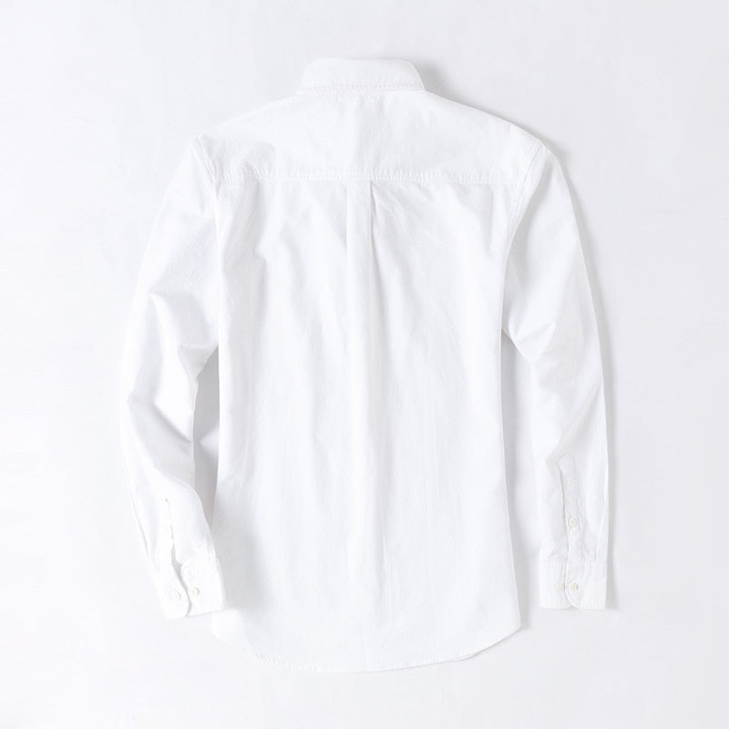 Men's Cotton Oxford Business Casual Long Sleeve Shirt