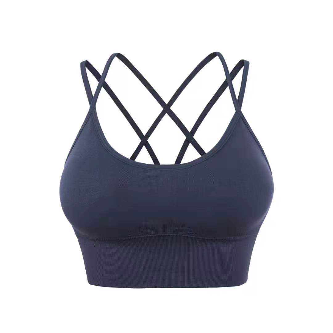 Cross Beauty Back Yoga Sports Bra Without Steel Ring - Zalixer