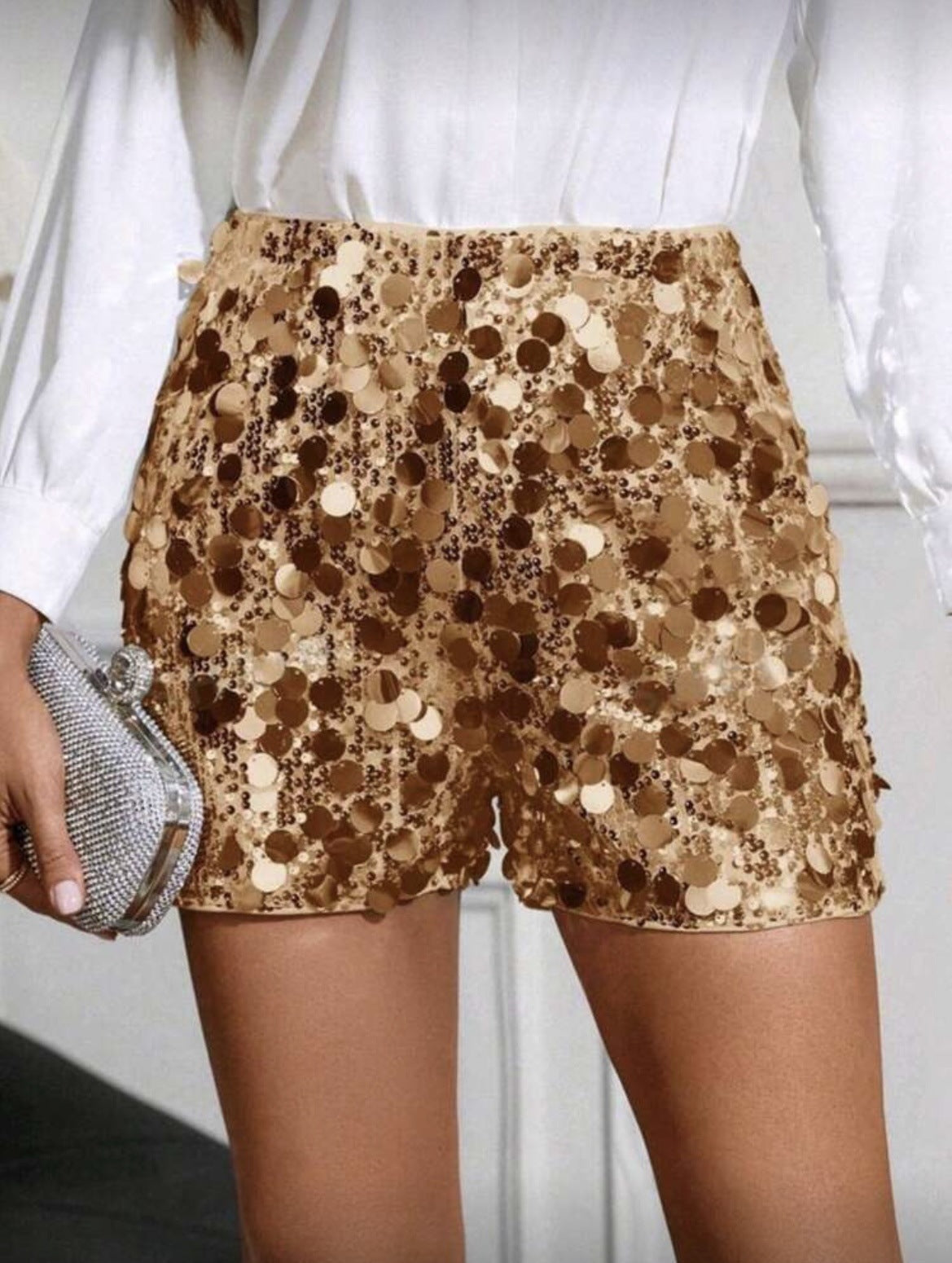 Women's Nightclub Beaded Shorts Sequin Shorts - Zalixer