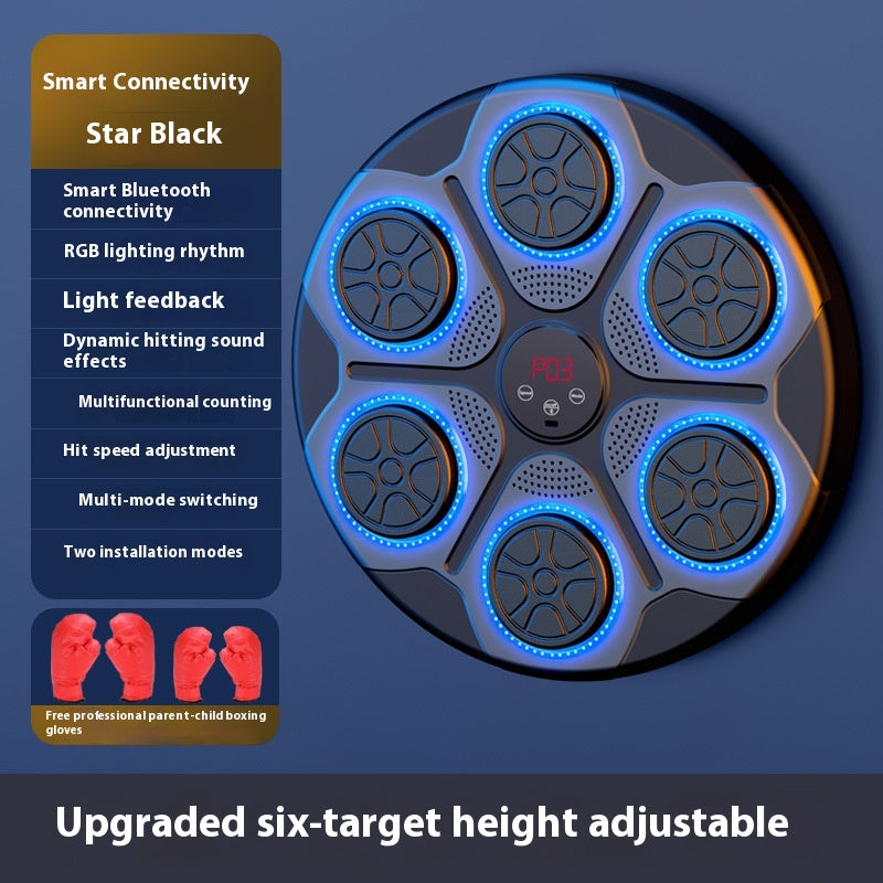 Music Boxing Machine Household With RGB Light Bluetooth-compatible Adults Mode Speed Adjustable For Indoor Kickboxing Karate Fitness Home - Zalixer