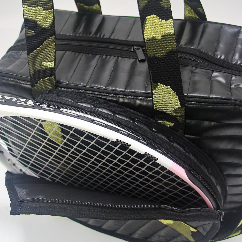 Fashion Striped Hand-carrying Crossbody Shoulder Tennis Pack