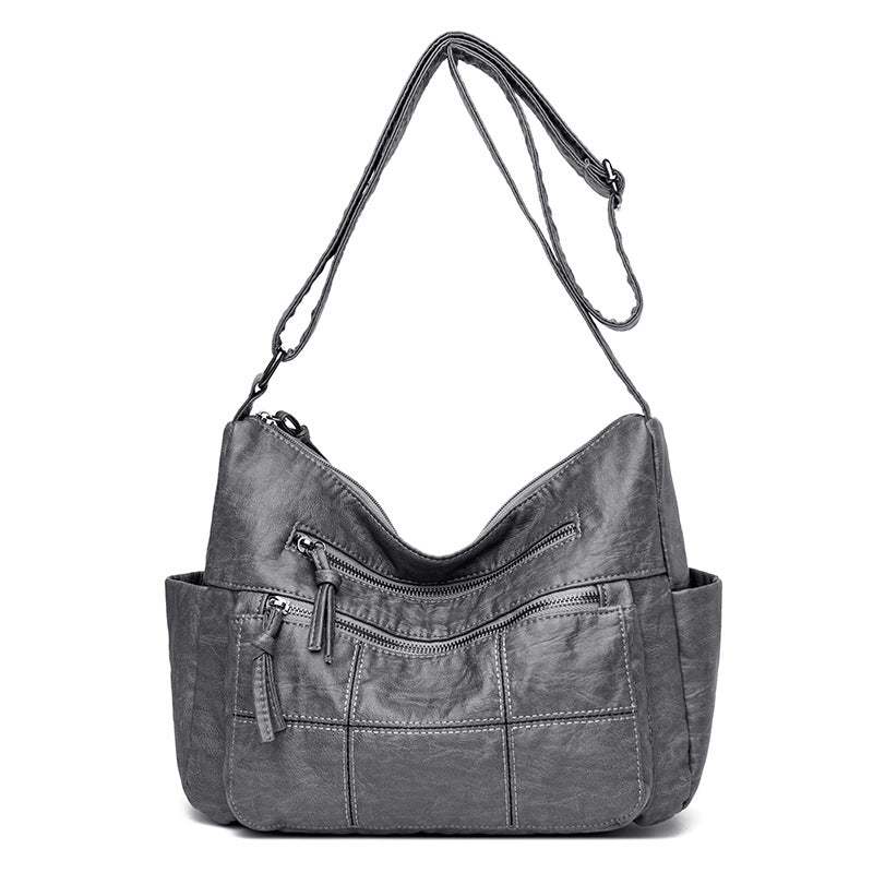 Womens Solid-Color Casual Shoulder Crossbody Bag - Zalixer