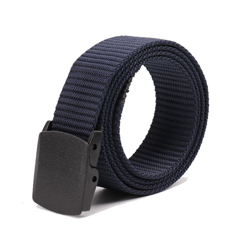 Men's Canvas Belt with Plastic Buckle