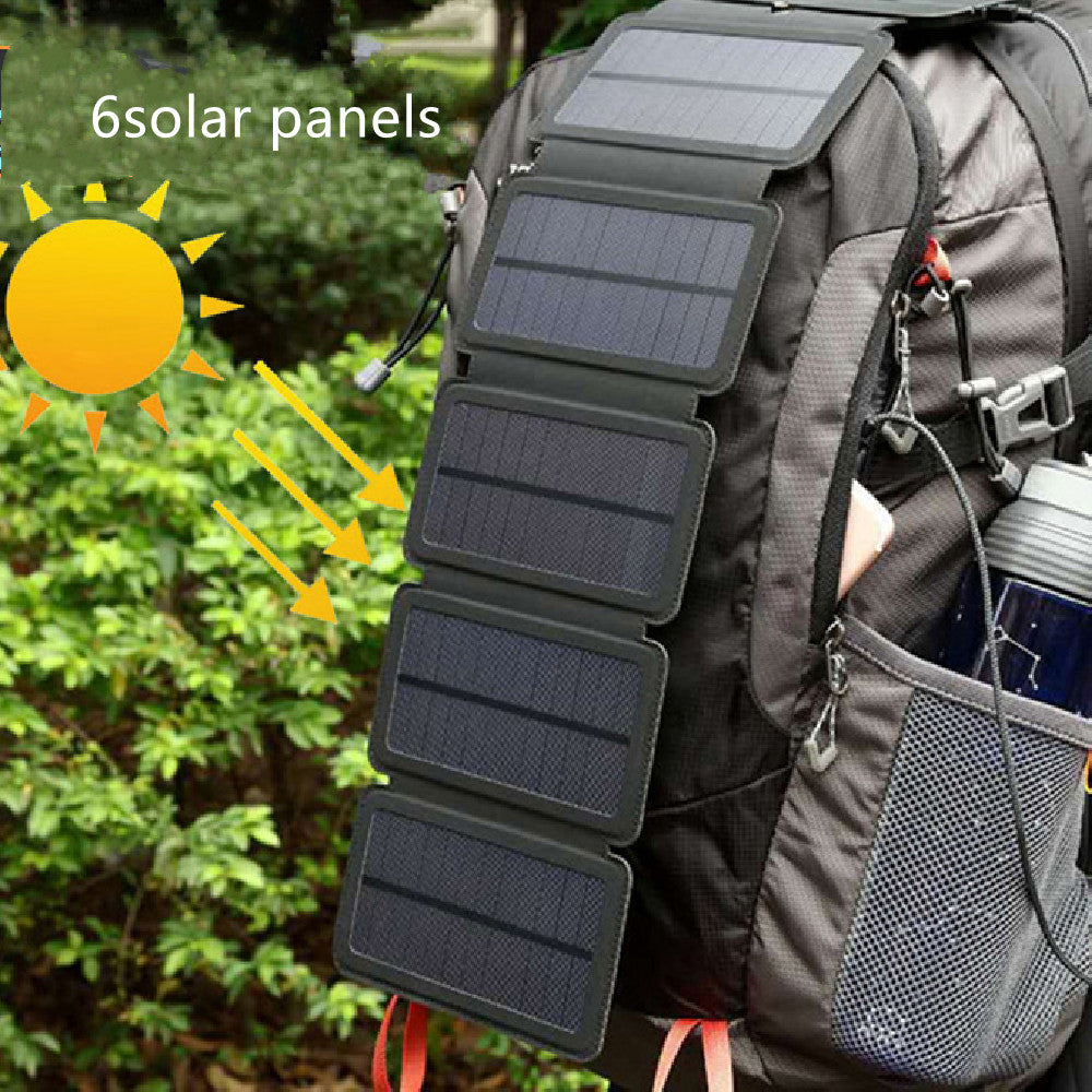 Outdoor Folding Solar Panel Charger Portable 5V 2.1A USB Output Devices Camp Hiking Backpack Travel Power Supply For Smartphones - Zalixer