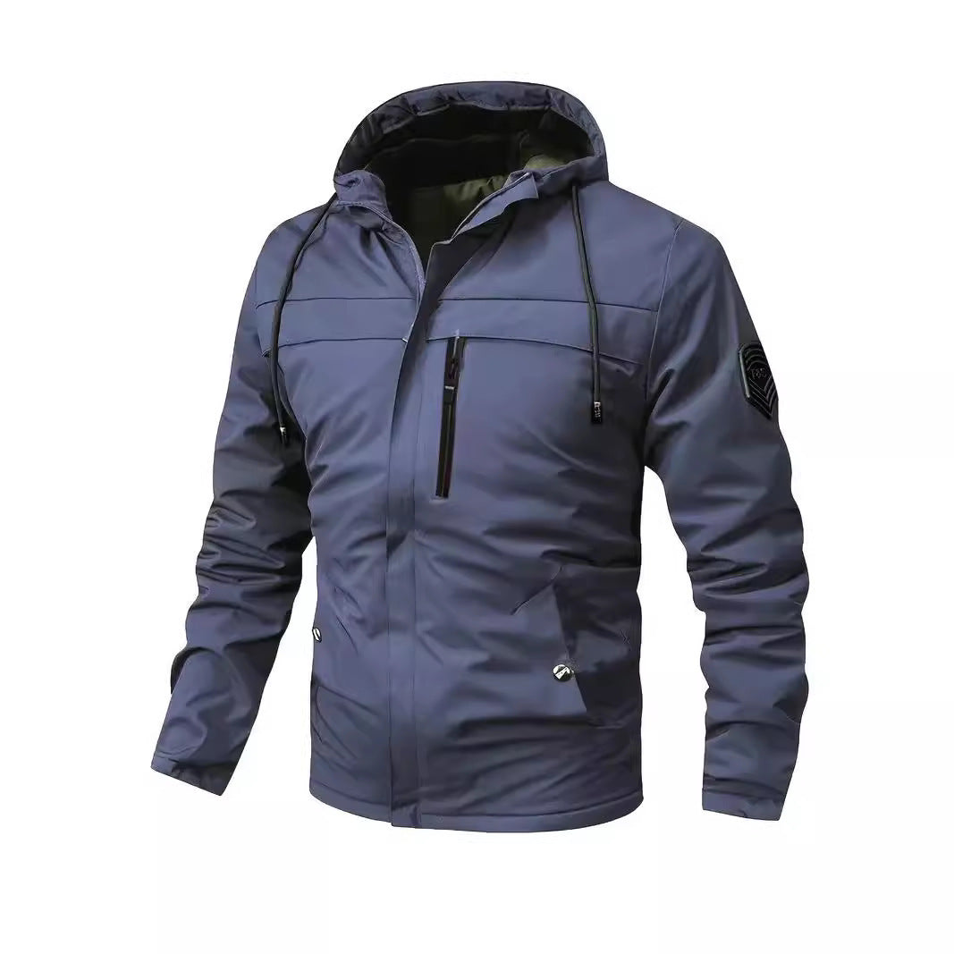 Plus Size Fleece-lined American Outdoor Casual Men's Jacket