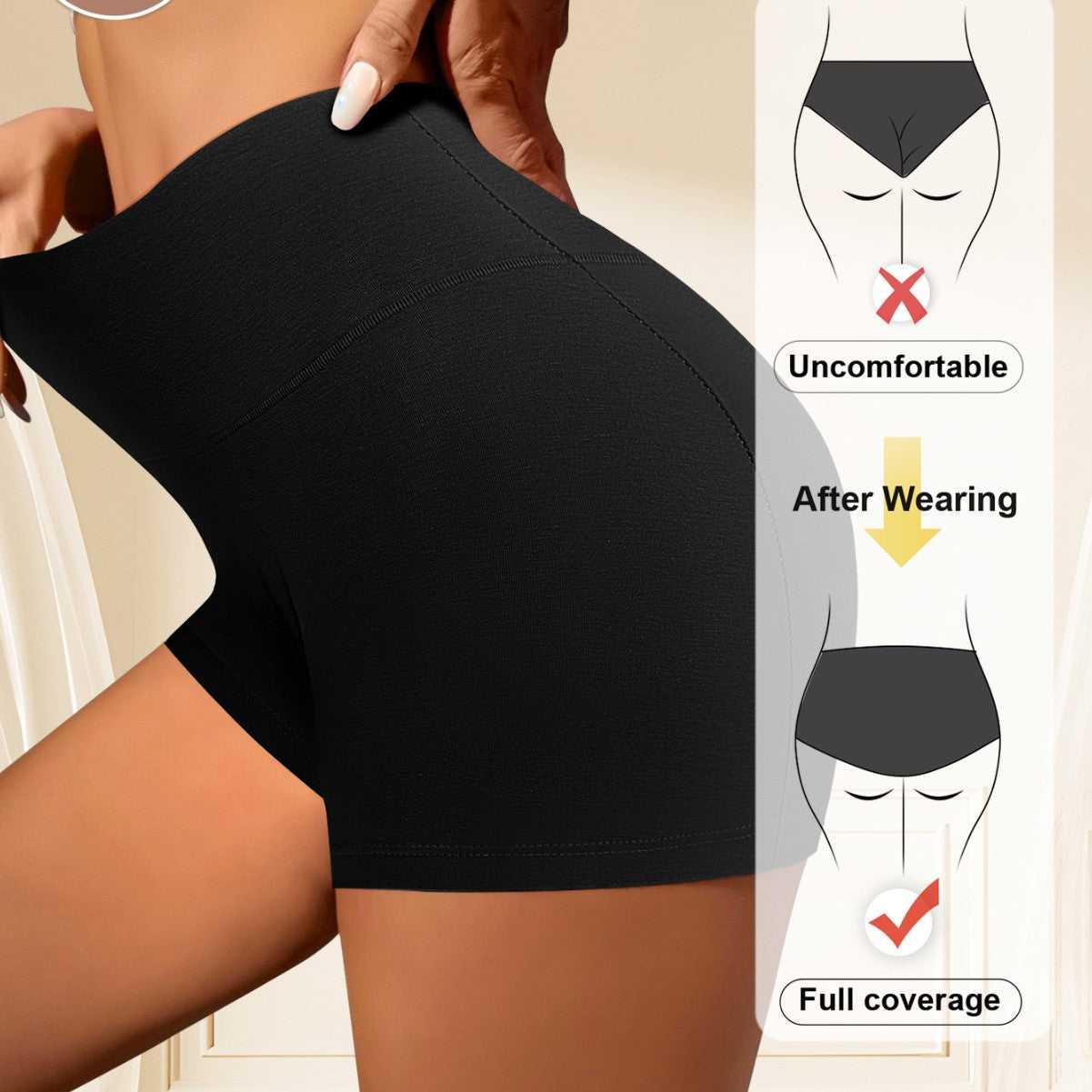 European And American-style Safety Panties For Women High-waisted Tummy-control Underwear - Zalixer