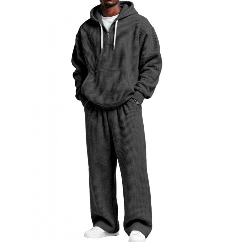 Solid Color Long Sleeved Long Pants Two-piece Set Sporty And Minimalist