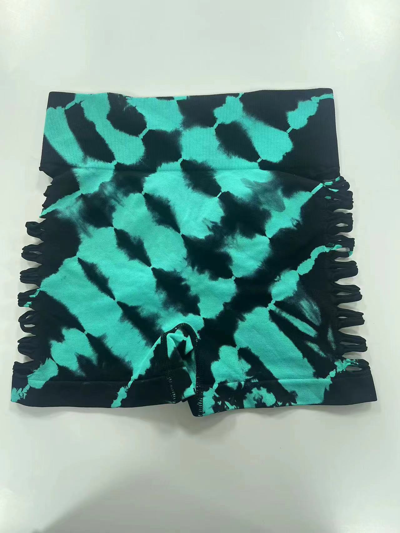 Tie-dye Yoga Bum Lift Shorts - Zalixer