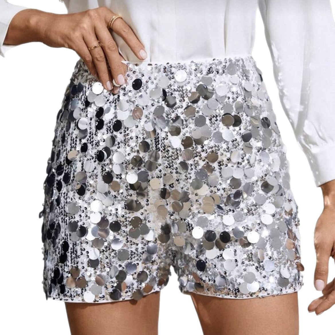 Women's Nightclub Beaded Shorts Sequin Shorts - Zalixer