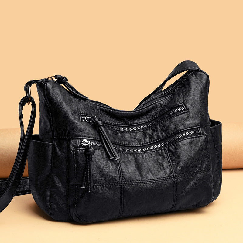 Womens Solid-Color Casual Shoulder Crossbody Bag - Zalixer