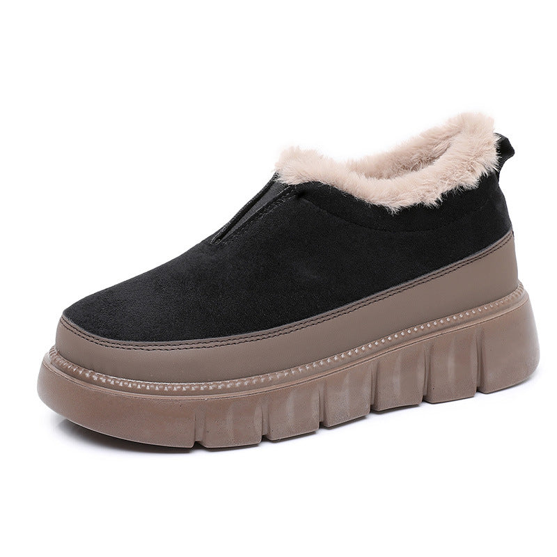 Womens Soft-soled Thickened Insulated Snow Boots - Zalixer