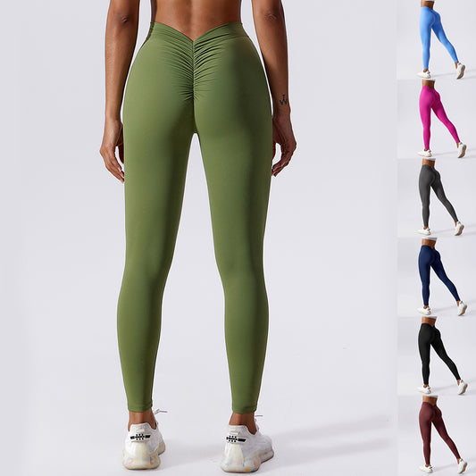 Slim Yoga Fitness Pants Breathable Quick-drying Leggings Peach Hip Lifting Trousers For Women Clothing - Zalixer