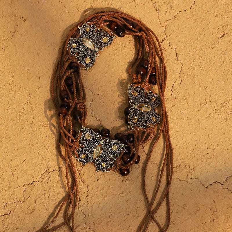 Butterfly Waist Chain Hand-woven Dress Accessories - Zalixer