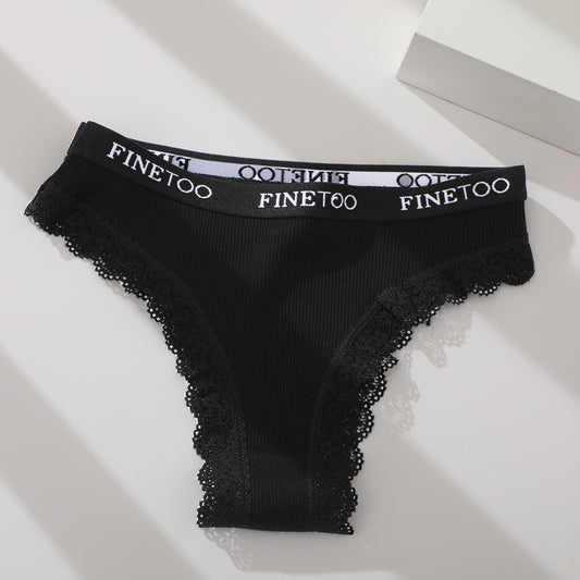 Ladies Briefs High Slit Lace Panties - Zalixer