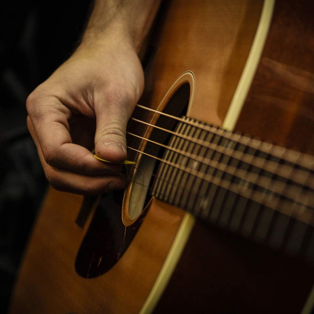 150 Pcs Guitar Picks Sampler Value Pack, Includes Thin, Medium & Heavy Gauges 3 Sizes For Bass Electric Ukulele Acoustic Guitars Ukulele