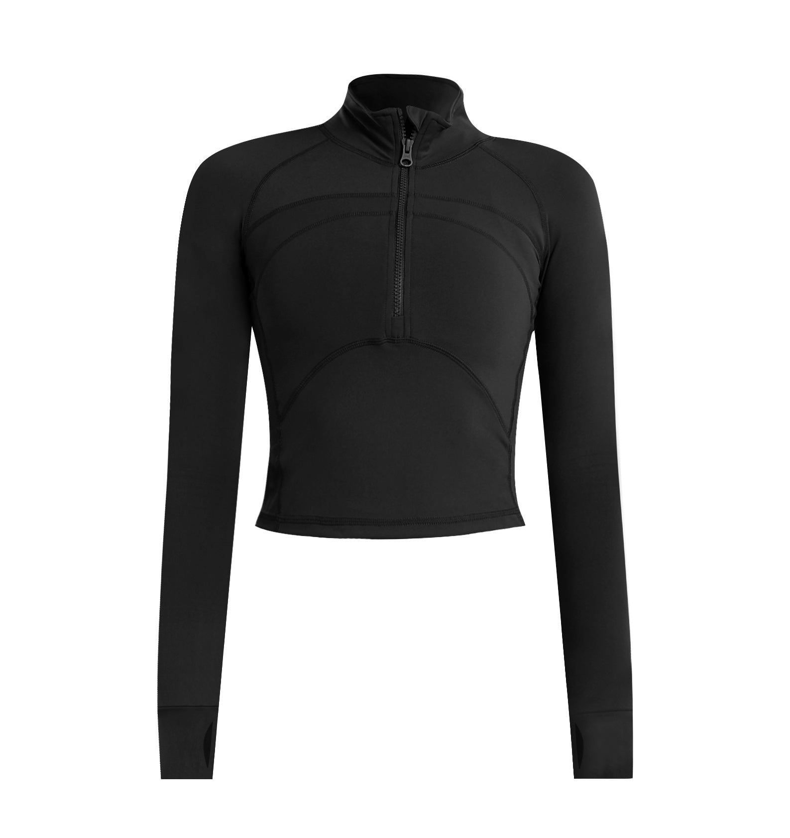 Womens High-Elastic, Quick-Drying Long-Sleeve Yoga OutfitWorkout Top - Zalixer