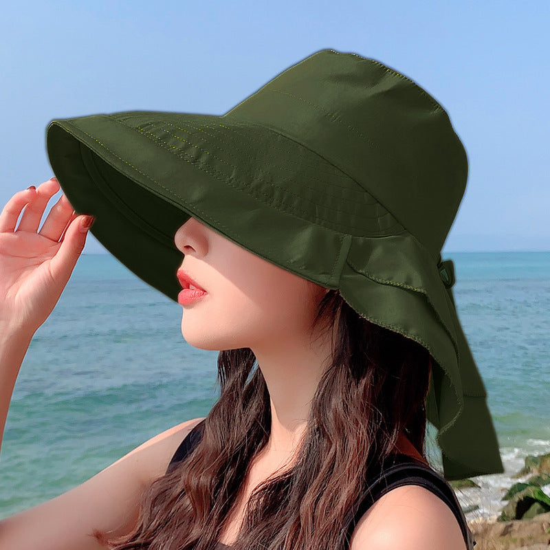 Hat Female Summer Neck Sun Protection Sun Hat - Zalixer